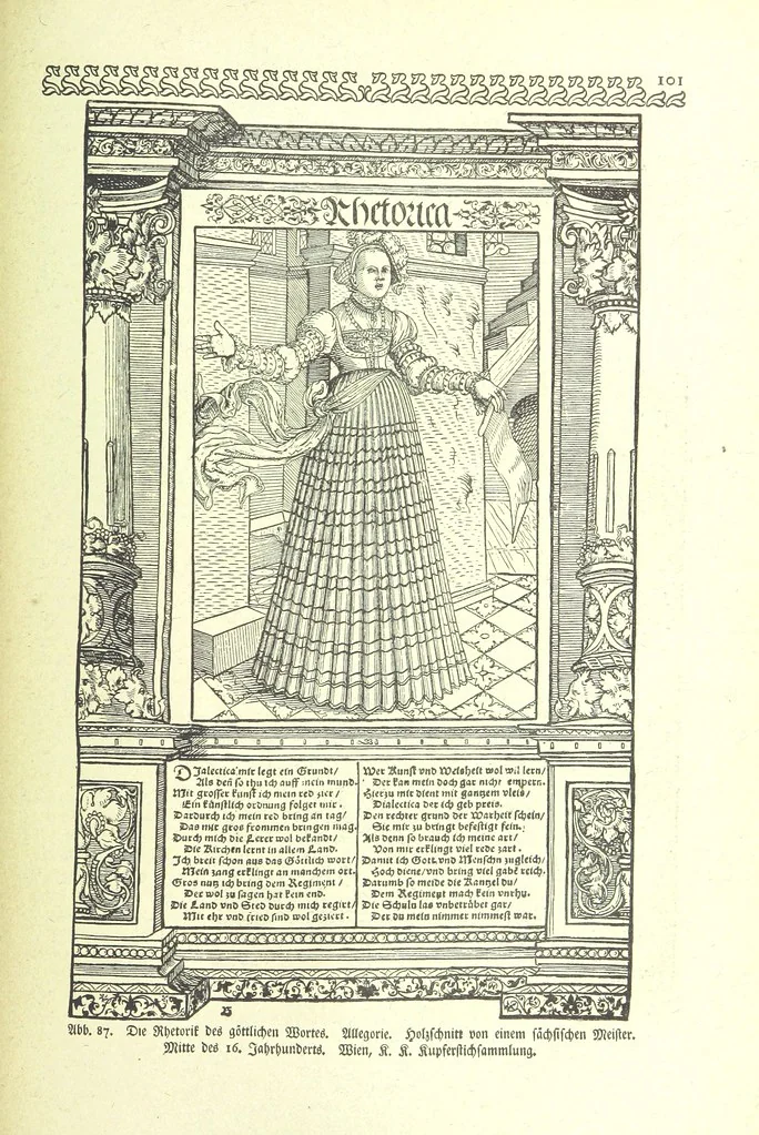 An illustration from Monographien zur deutschen Kulturgeschichte, herausgegeben von G. Steinhausen, 1899, leaf 109