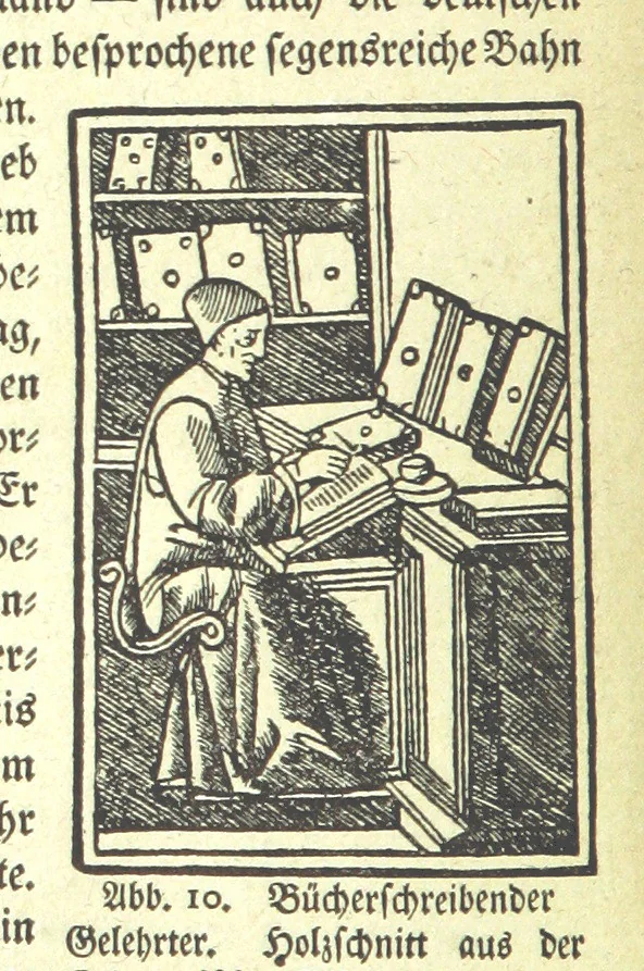 An illustration from Monographien zur deutschen Kulturgeschichte, herausgegeben von G. Steinhausen, 1899, leaf 12