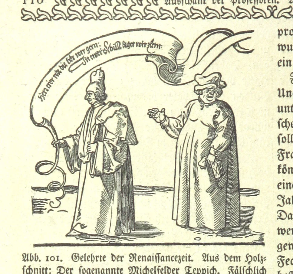 An illustration from Monographien zur deutschen Kulturgeschichte, herausgegeben von G. Steinhausen, 1899, leaf 124