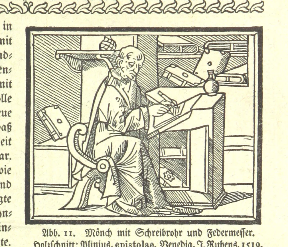 An illustration from Monographien zur deutschen Kulturgeschichte, herausgegeben von G. Steinhausen, 1899, leaf 13