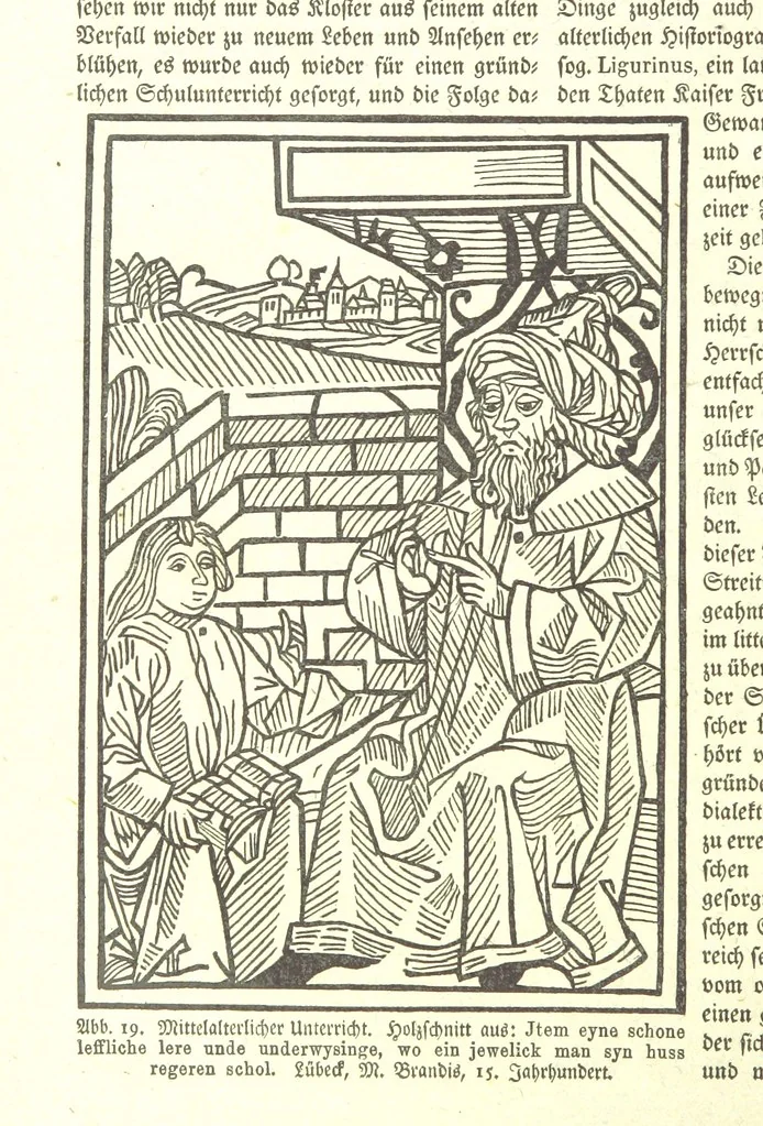 An illustration from Monographien zur deutschen Kulturgeschichte, herausgegeben von G. Steinhausen, 1899, leaf 22