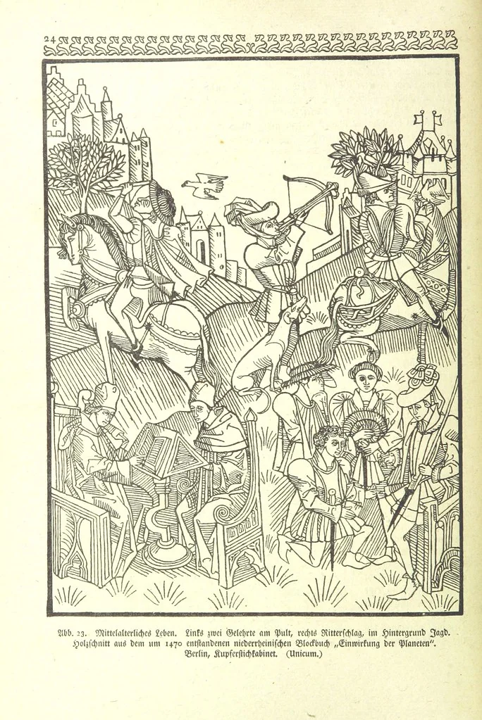 An illustration from Monographien zur deutschen Kulturgeschichte, herausgegeben von G. Steinhausen, 1899, leaf 26