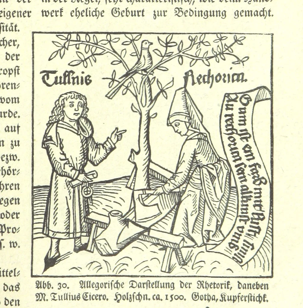 An illustration from Monographien zur deutschen Kulturgeschichte, herausgegeben von G. Steinhausen, 1899, leaf 35
