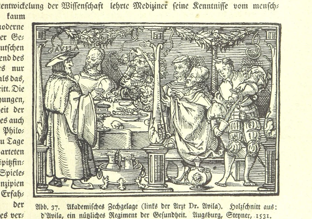 An illustration from Monographien zur deutschen Kulturgeschichte, herausgegeben von G. Steinhausen, 1899, leaf 43