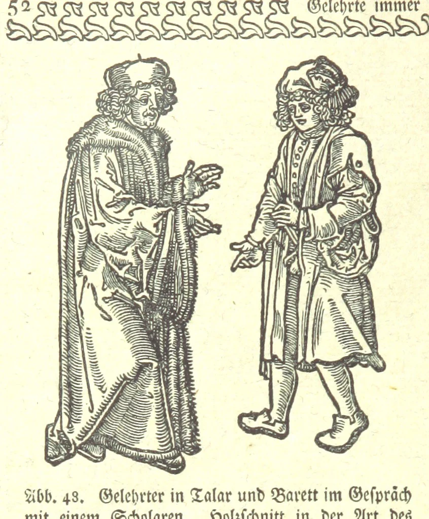 An illustration from Monographien zur deutschen Kulturgeschichte, herausgegeben von G. Steinhausen, 1899, leaf 54