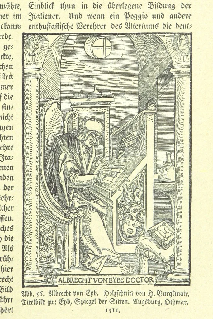 An illustration from Monographien zur deutschen Kulturgeschichte, herausgegeben von G. Steinhausen, 1899, leaf 63