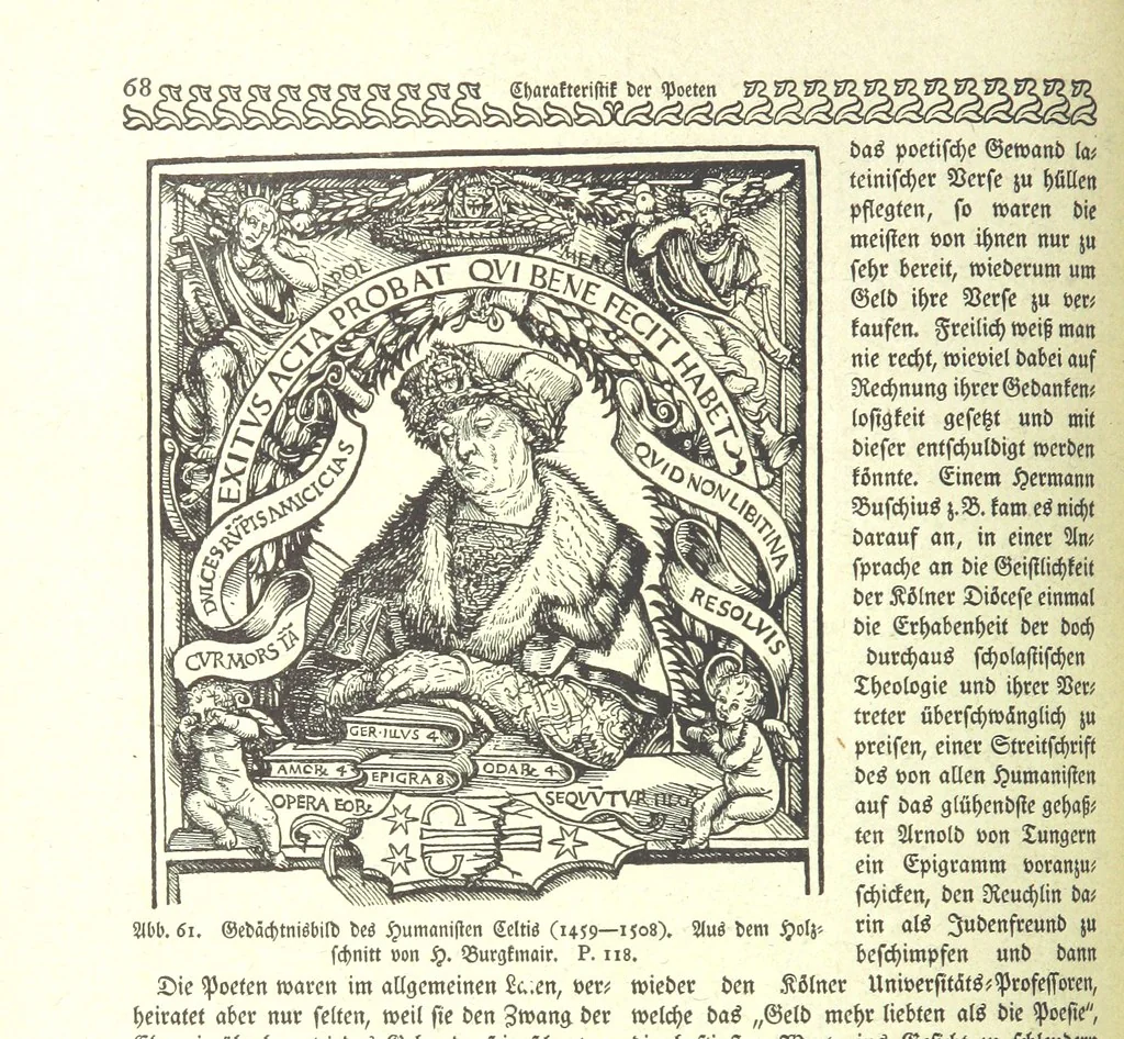 An illustration from Monographien zur deutschen Kulturgeschichte, herausgegeben von G. Steinhausen, 1899, leaf 70