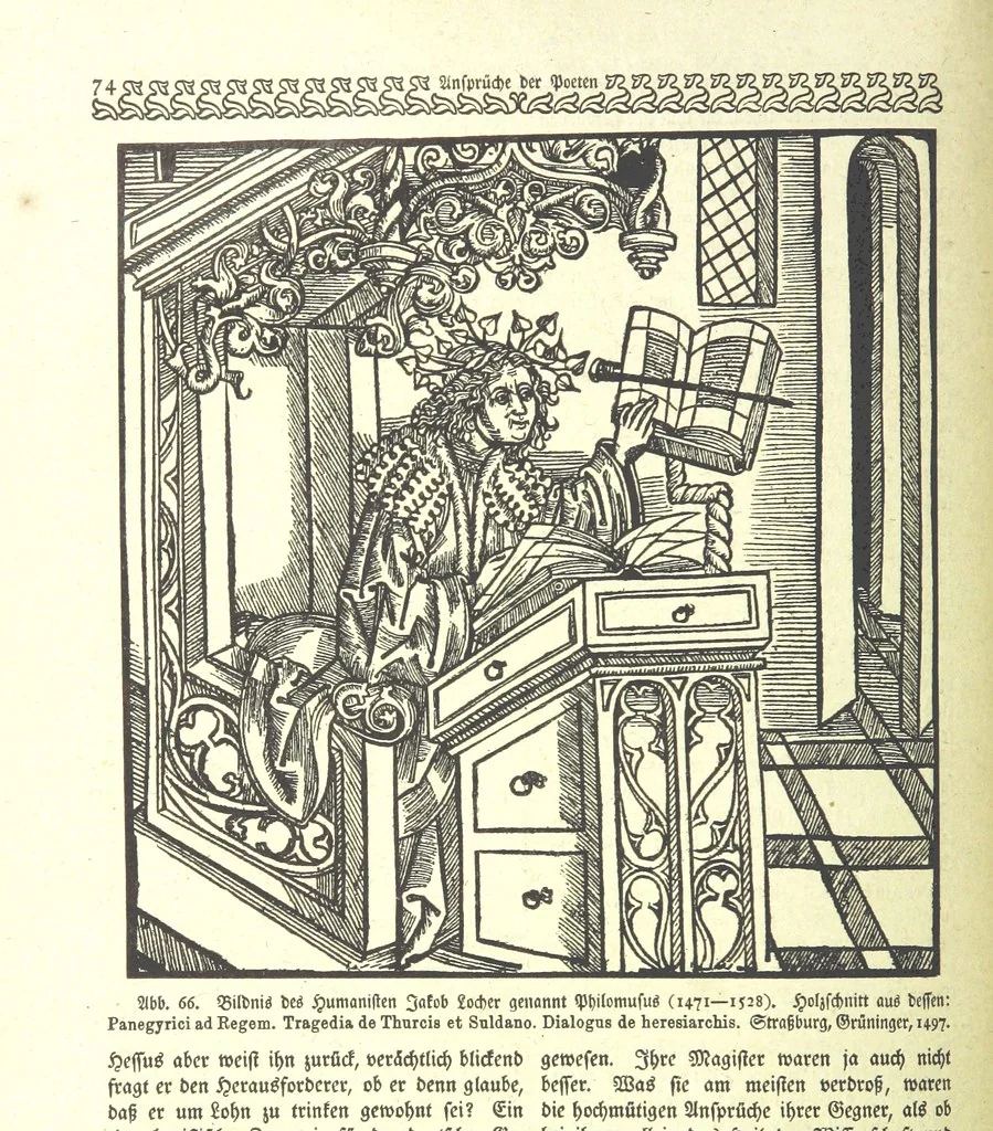 An illustration from Monographien zur deutschen Kulturgeschichte, herausgegeben von G. Steinhausen, 1899, leaf 76