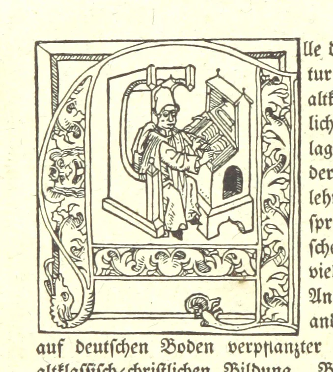 An illustration from Monographien zur deutschen Kulturgeschichte, herausgegeben von G. Steinhausen, 1899, leaf 8