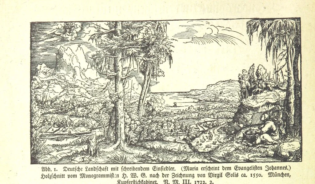 An illustration from Monographien zur deutschen Kulturgeschichte, herausgegeben von G. Steinhausen, 1899, leaf 8