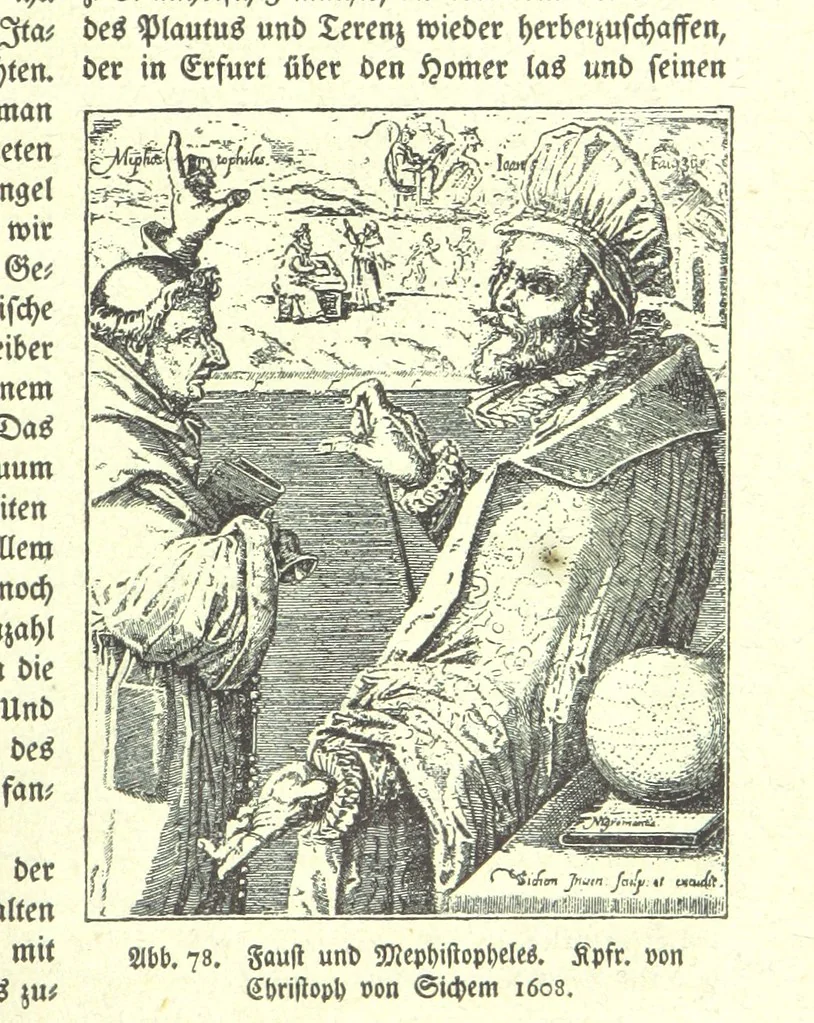 An illustration from Monographien zur deutschen Kulturgeschichte, herausgegeben von G. Steinhausen, 1899, leaf 93