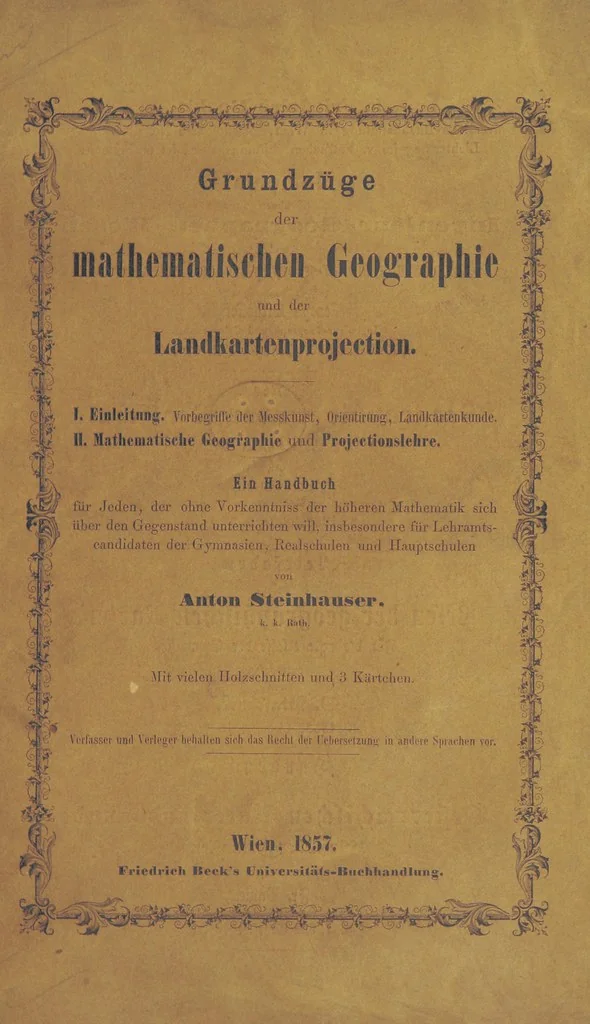 An illustration from Grundzüge der mathematischen Geographie und der Landkartenprojection ... Ein Handbuch für Jeden, der ohne Vorkenntniss der höheren Mathematik sich über den Gegenstand unterrichten will, etc, 1857, leaf 181
