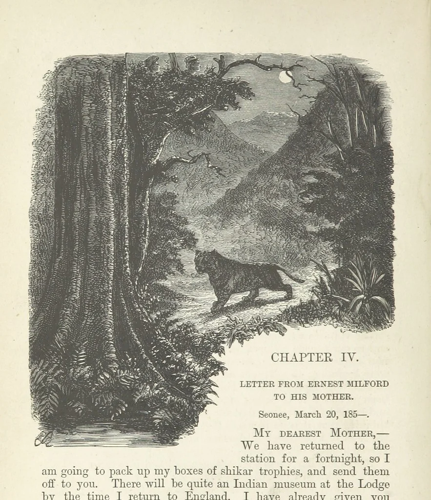 An illustration from Seonee, or, camp life on the Satpura Range ... Illustrated by the author, etc, 1887, leaf 106