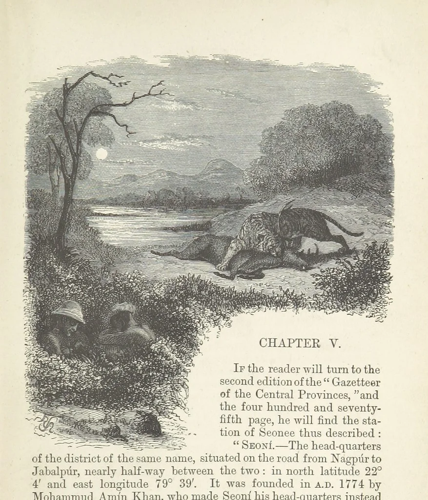 An illustration from Seonee, or, camp life on the Satpura Range ... Illustrated by the author, etc, 1887, leaf 123
