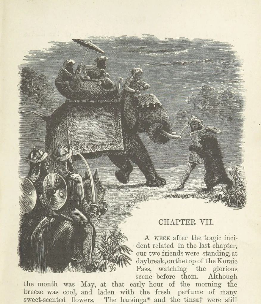 An illustration from Seonee, or, camp life on the Satpura Range ... Illustrated by the author, etc, 1887, leaf 179