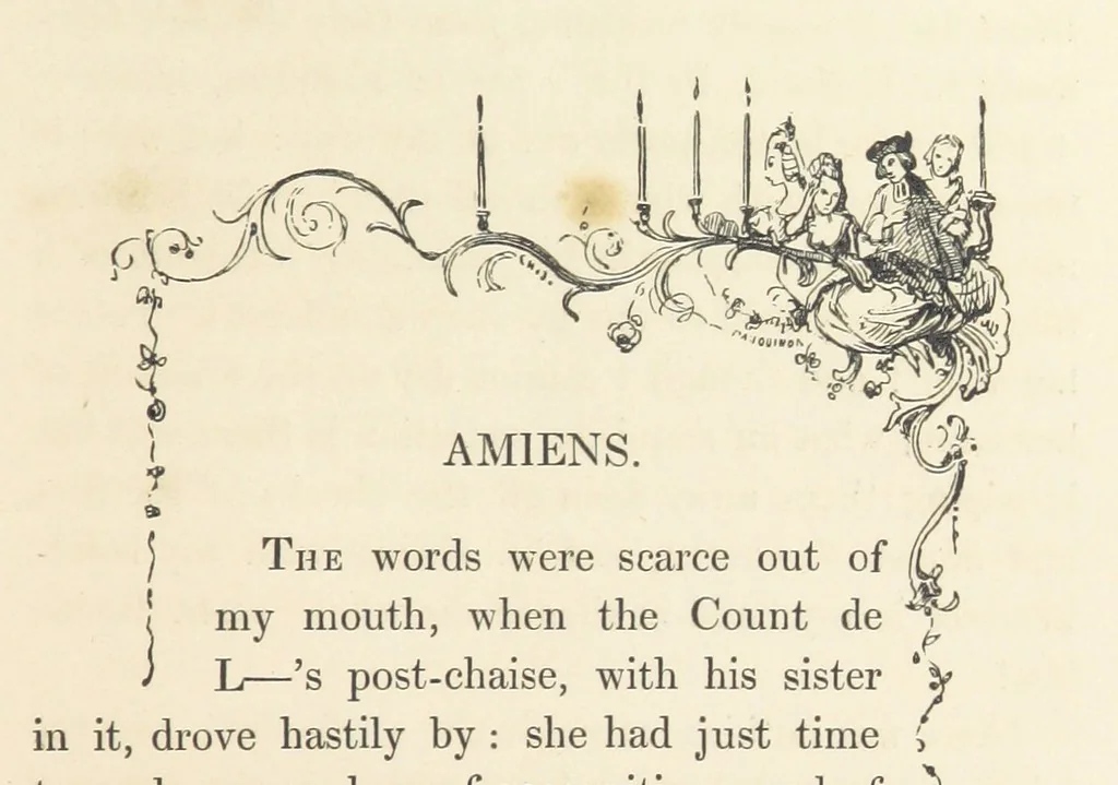 An illustration from A sentimental journey through France and Italy, 1857, leaf 119