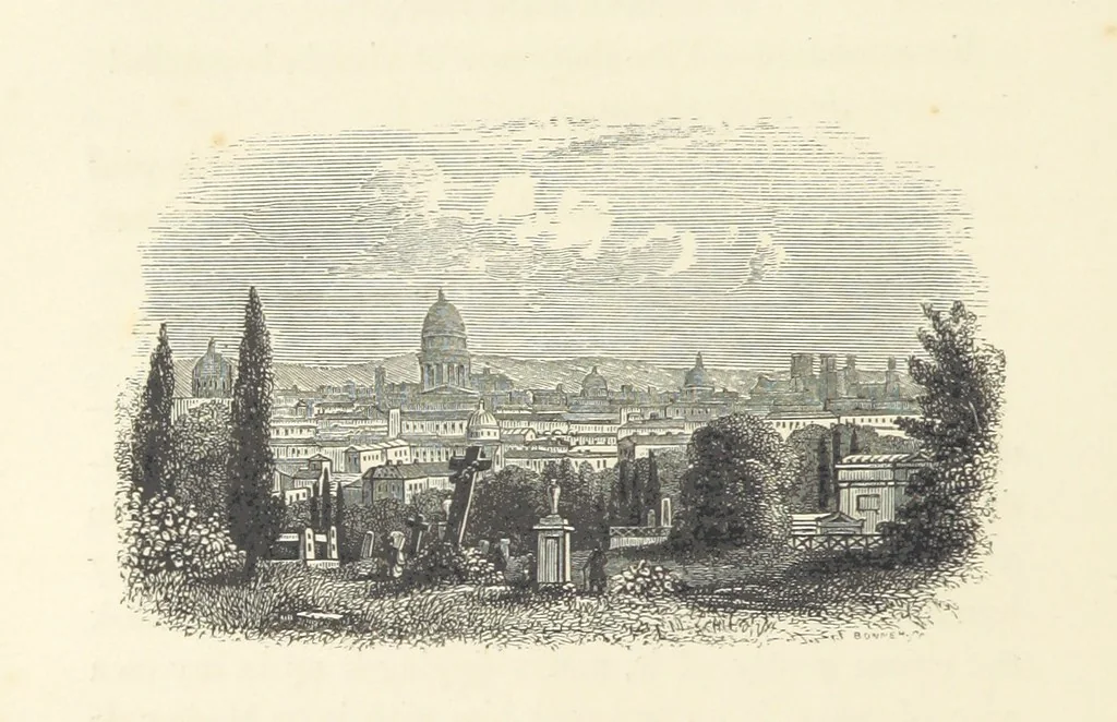 An illustration from A sentimental journey through France and Italy, 1857, leaf 132