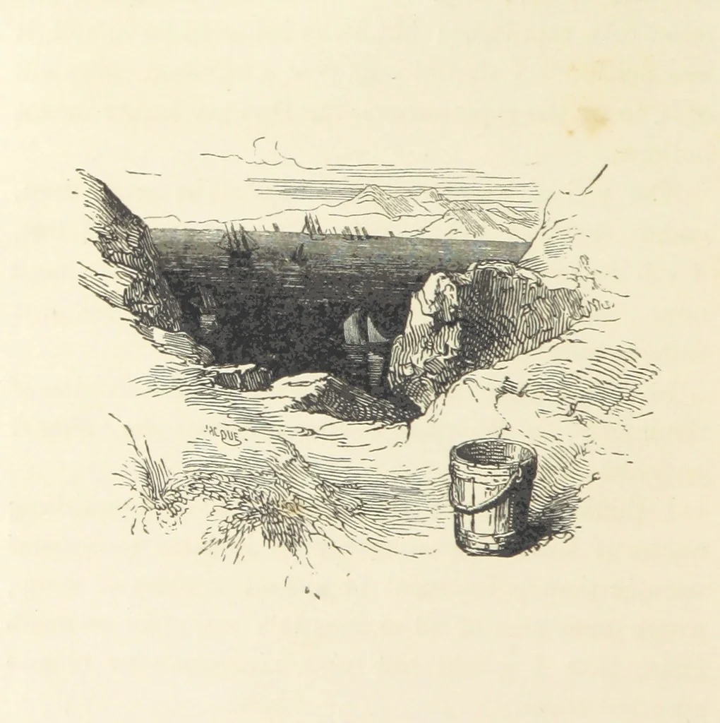 An illustration from A sentimental journey through France and Italy, 1857, leaf 136