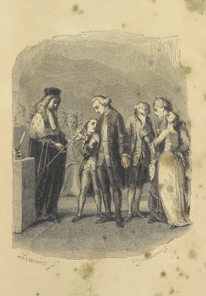 An illustration from A sentimental journey through France and Italy, 1857, leaf 199