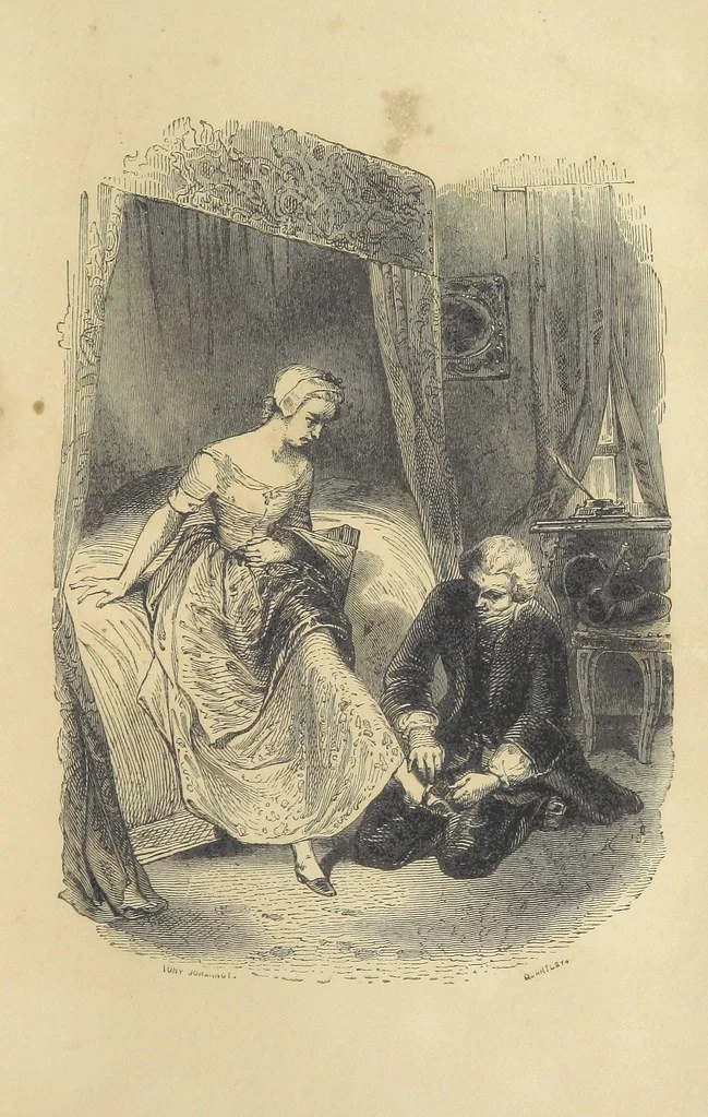 An illustration from A sentimental journey through France and Italy, 1857, leaf 223