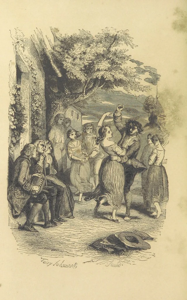 An illustration from A sentimental journey through France and Italy, 1857, leaf 276