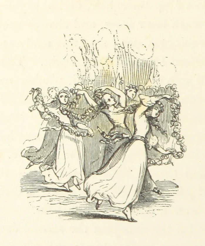 An illustration from A sentimental journey through France and Italy, 1857, leaf 280