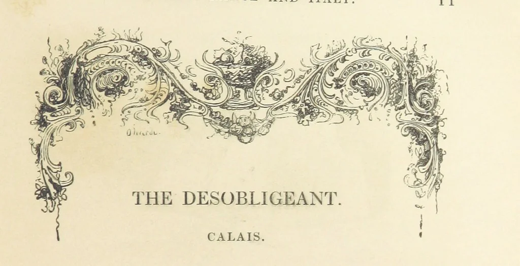 An illustration from A sentimental journey through France and Italy, 1857, leaf 43