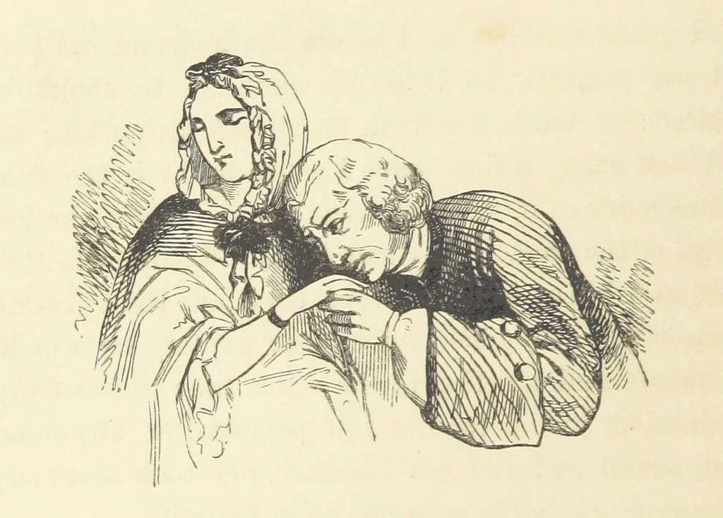 An illustration from A sentimental journey through France and Italy, 1857, leaf 70