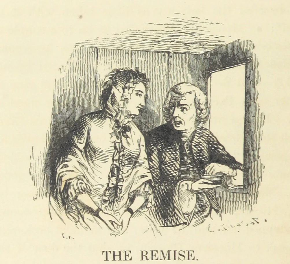 An illustration from A sentimental journey through France and Italy, 1857, leaf 82