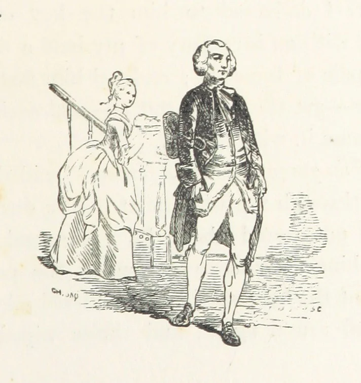 An illustration from A sentimental journey through France and Italy, 1857, leaf 97