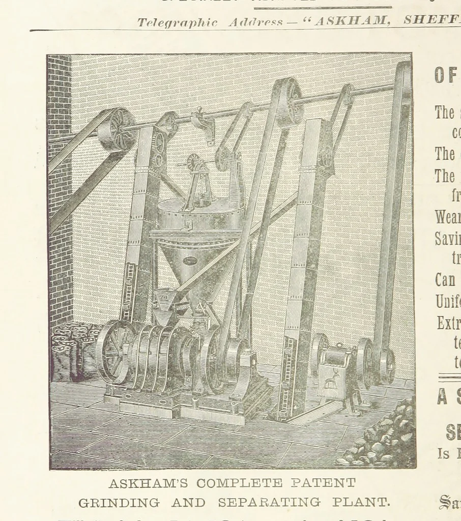 An illustration from The Universal Mining Code for the use of mining companies, mining engineers ... The Code words specially selected to comply with the Telegraph Convention rules, by G. Ager, 1890, leaf 418