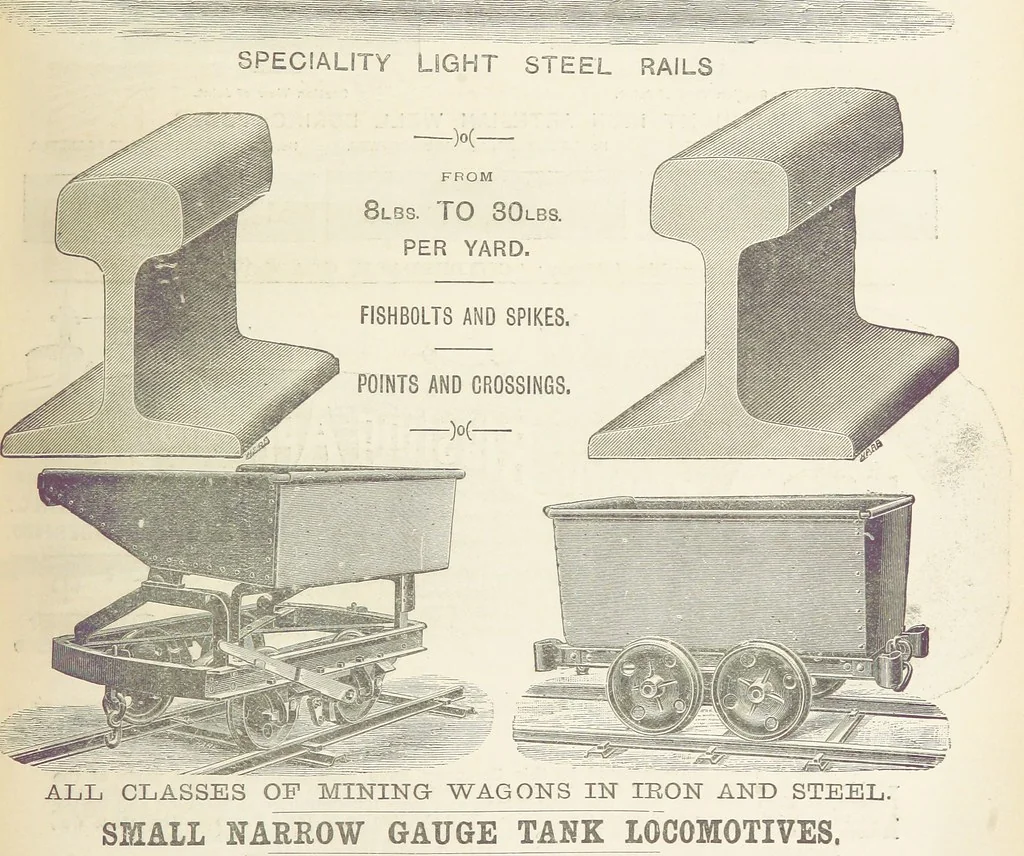 An illustration from The Universal Mining Code for the use of mining companies, mining engineers ... The Code words specially selected to comply with the Telegraph Convention rules, by G. Ager, 1890, leaf 427