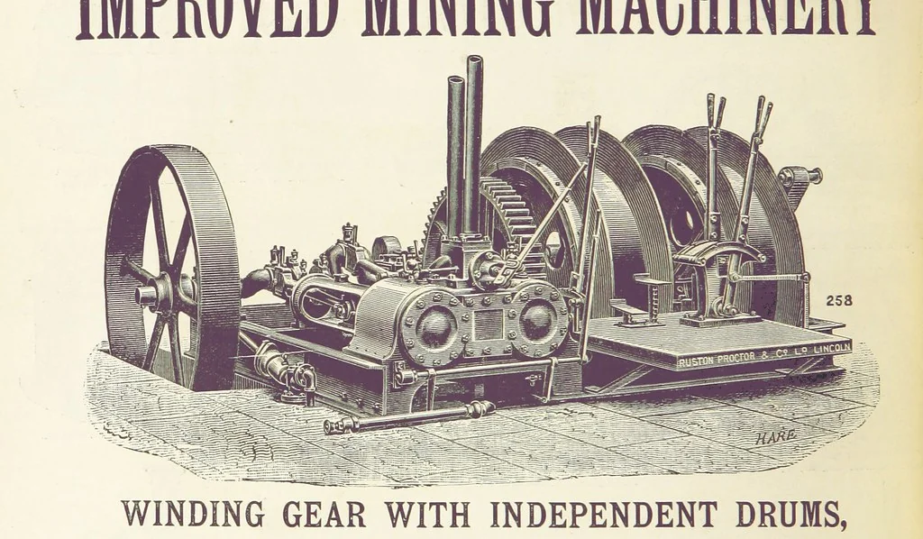 An illustration from The Universal Mining Code for the use of mining companies, mining engineers ... The Code words specially selected to comply with the Telegraph Convention rules, by G. Ager, 1890, leaf 448