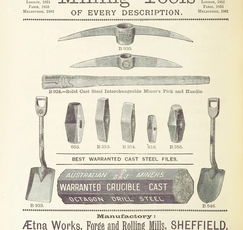 An illustration from The Universal Mining Code for the use of mining companies, mining engineers ... The Code words specially selected to comply with the Telegraph Convention rules, by G. Ager, 1890, leaf 456