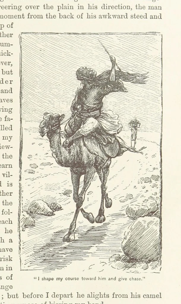 An illustration from Around the World on a Bicycle ... From Teheran to Yokohama. With ... illustrations, 1888, leaf 147