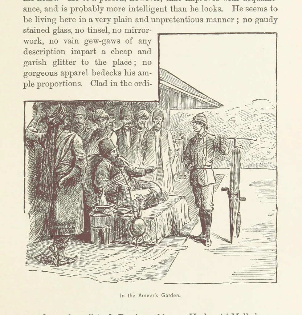 An illustration from Around the World on a Bicycle ... From Teheran to Yokohama. With ... illustrations, 1888, leaf 163