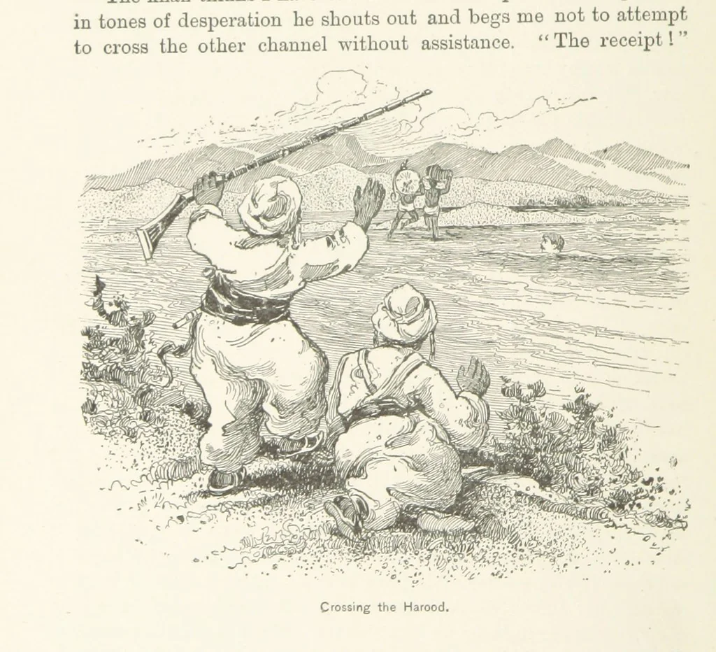 An illustration from Around the World on a Bicycle ... From Teheran to Yokohama. With ... illustrations, 1888, leaf 198