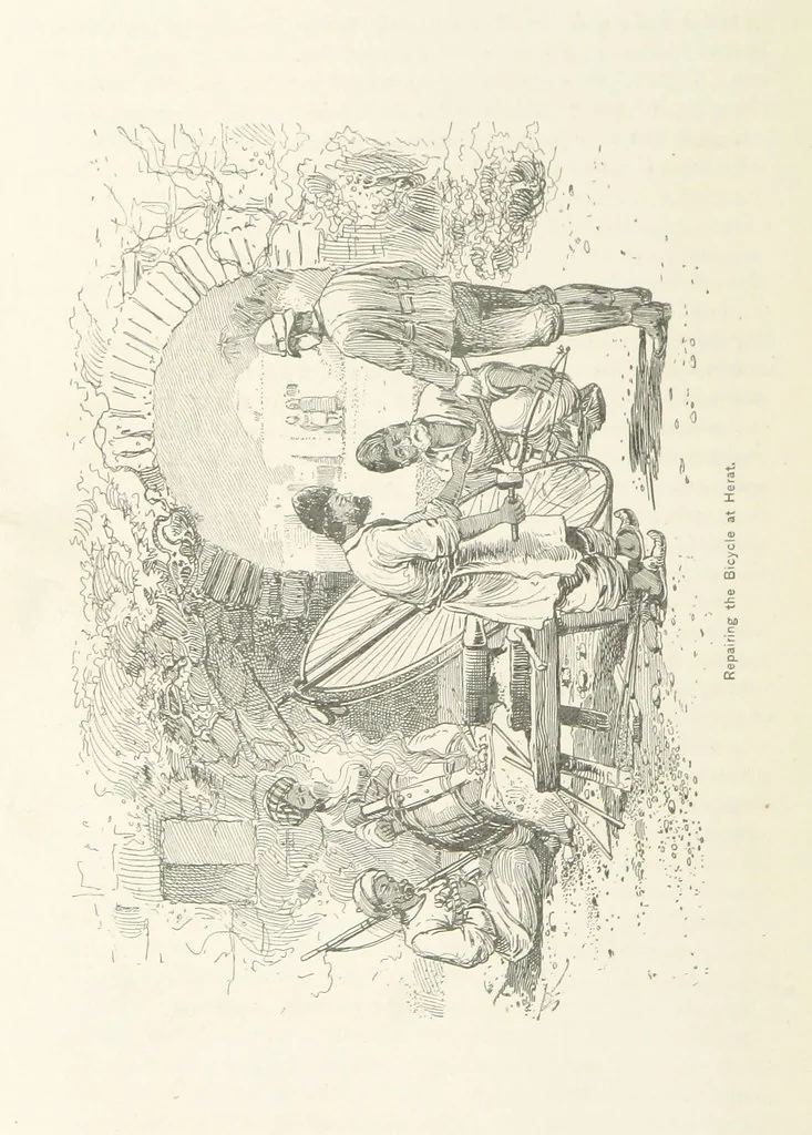 An illustration from Around the World on a Bicycle ... From Teheran to Yokohama. With ... illustrations, 1888, leaf 244