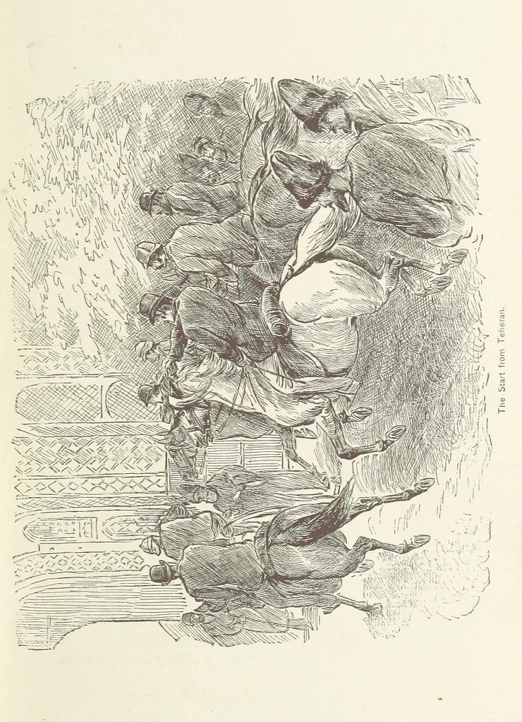 An illustration from Around the World on a Bicycle ... From Teheran to Yokohama. With ... illustrations, 1888, leaf 29