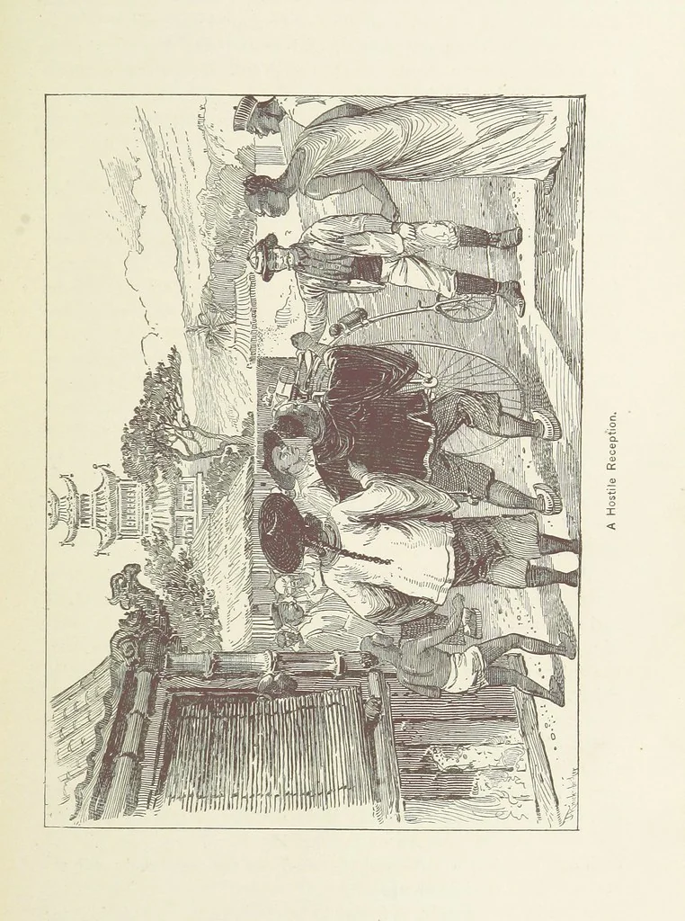 An illustration from Around the World on a Bicycle ... From Teheran to Yokohama. With ... illustrations, 1888, leaf 401