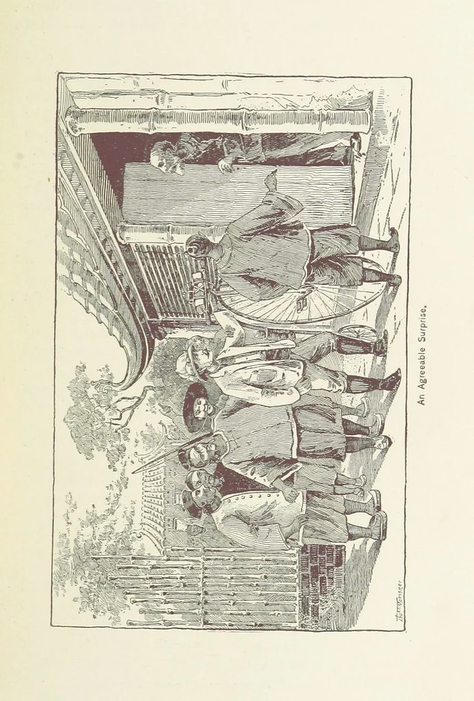 An illustration from Around the World on a Bicycle ... From Teheran to Yokohama. With ... illustrations, 1888, leaf 413