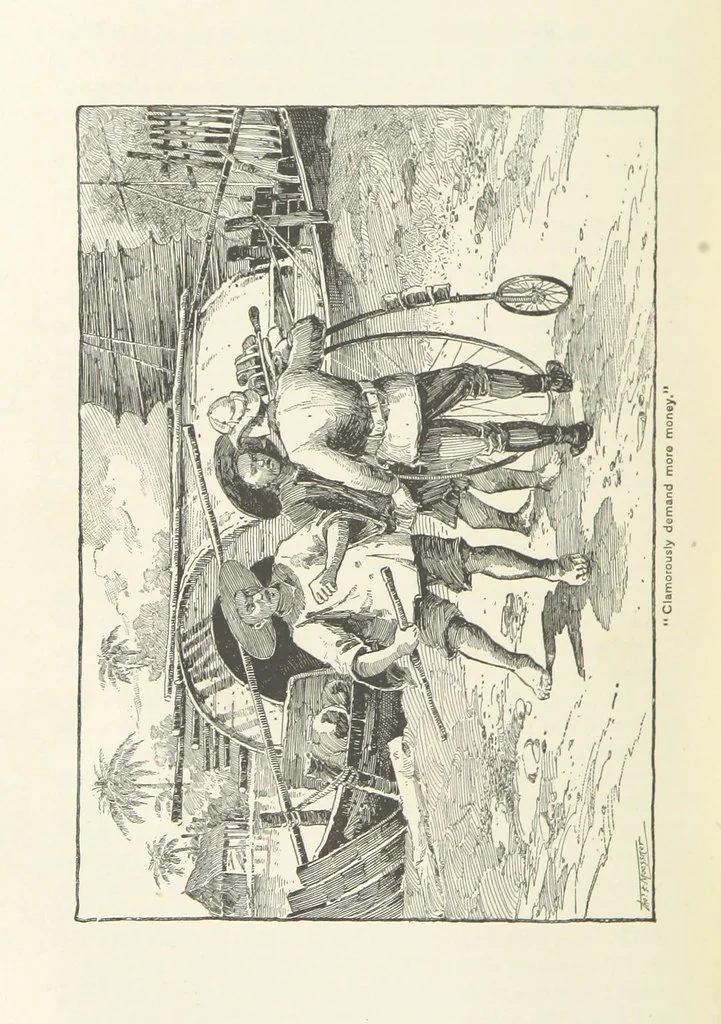 An illustration from Around the World on a Bicycle ... From Teheran to Yokohama. With ... illustrations, 1888, leaf 424