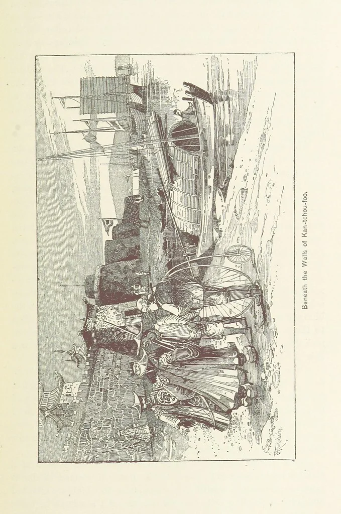 An illustration from Around the World on a Bicycle ... From Teheran to Yokohama. With ... illustrations, 1888, leaf 427