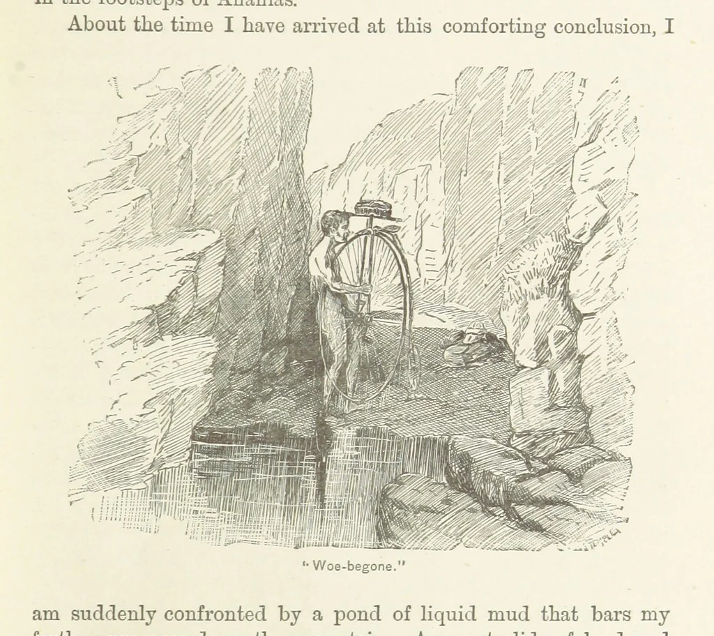 An illustration from Around the World on a Bicycle ... From Teheran to Yokohama. With ... illustrations, 1888, leaf 45