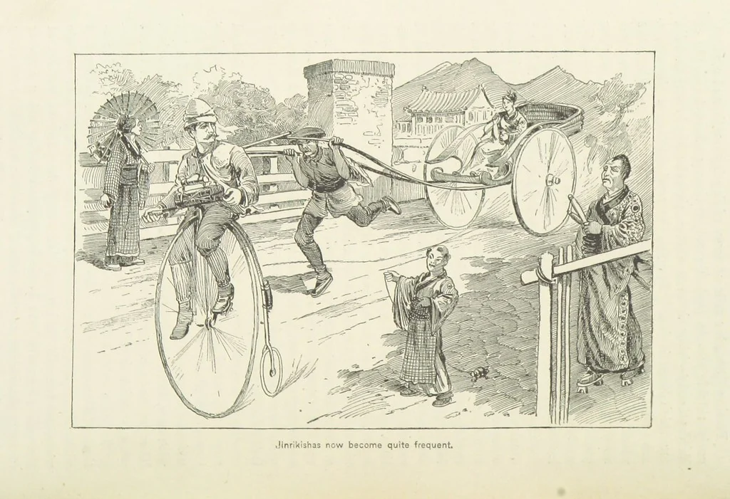 An illustration from Around the World on a Bicycle ... From Teheran to Yokohama. With ... illustrations, 1888, leaf 460