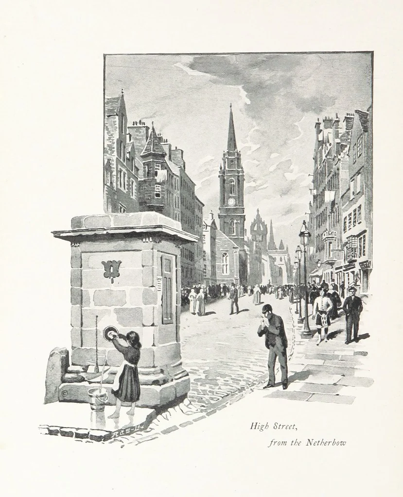 An illustration from Edinburgh. Picturesque Notes ... With etchings by A. Brunet-Debaines from drawings by S. Bough ... and W. E. Lockhart, etc, 1896, leaf 114