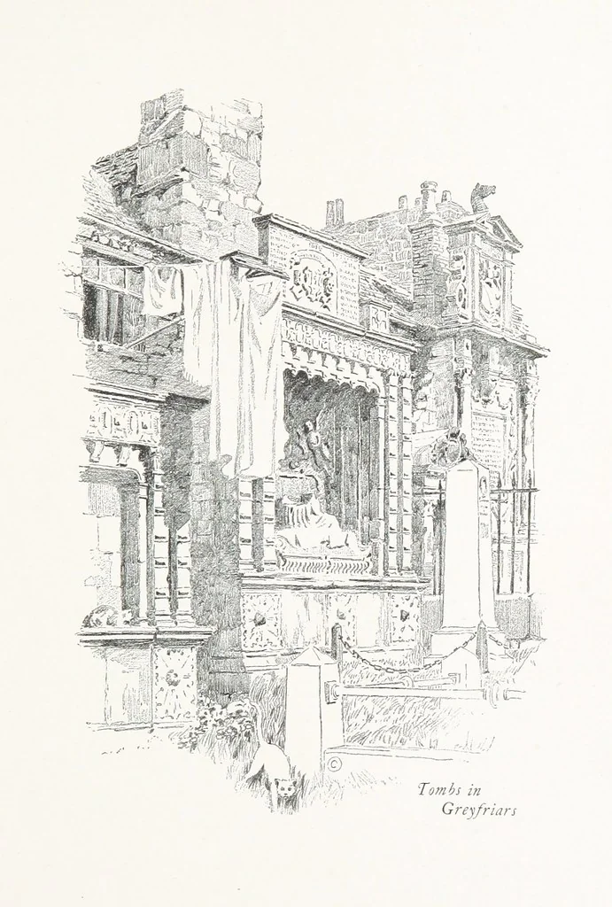An illustration from Edinburgh. Picturesque Notes ... With etchings by A. Brunet-Debaines from drawings by S. Bough ... and W. E. Lockhart, etc, 1896, leaf 119