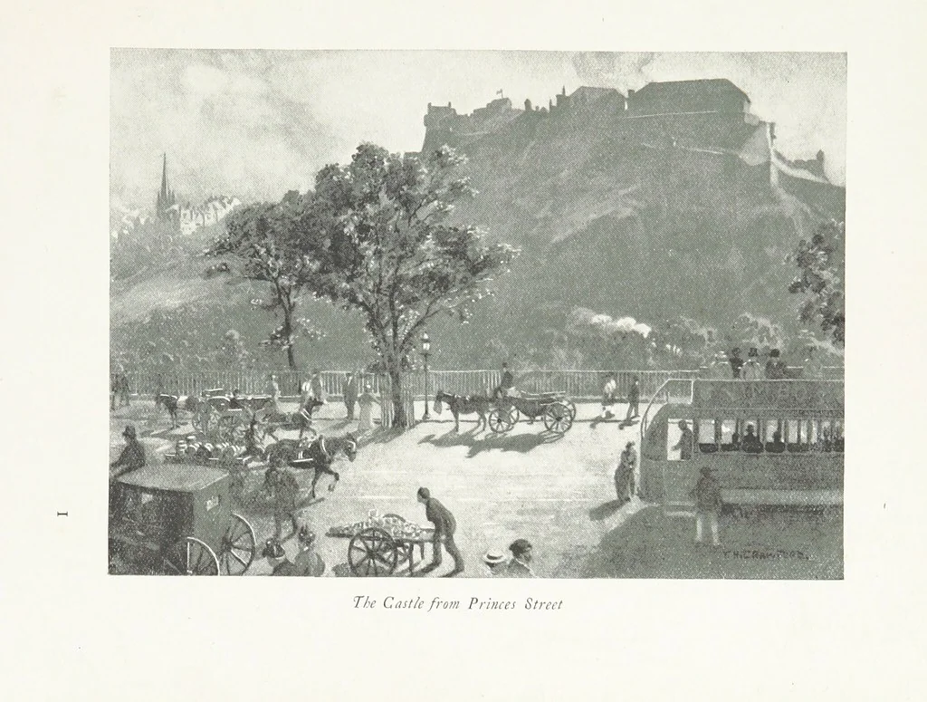 An illustration from Edinburgh. Picturesque Notes ... With etchings by A. Brunet-Debaines from drawings by S. Bough ... and W. E. Lockhart, etc, 1896, leaf 139