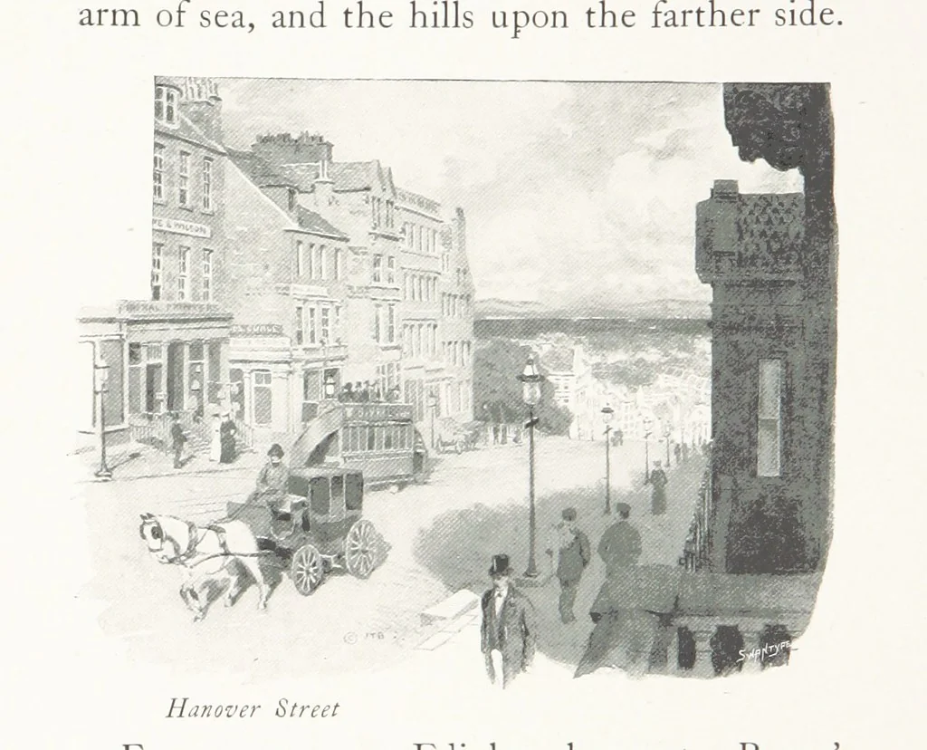 An illustration from Edinburgh. Picturesque Notes ... With etchings by A. Brunet-Debaines from drawings by S. Bough ... and W. E. Lockhart, etc, 1896, leaf 144