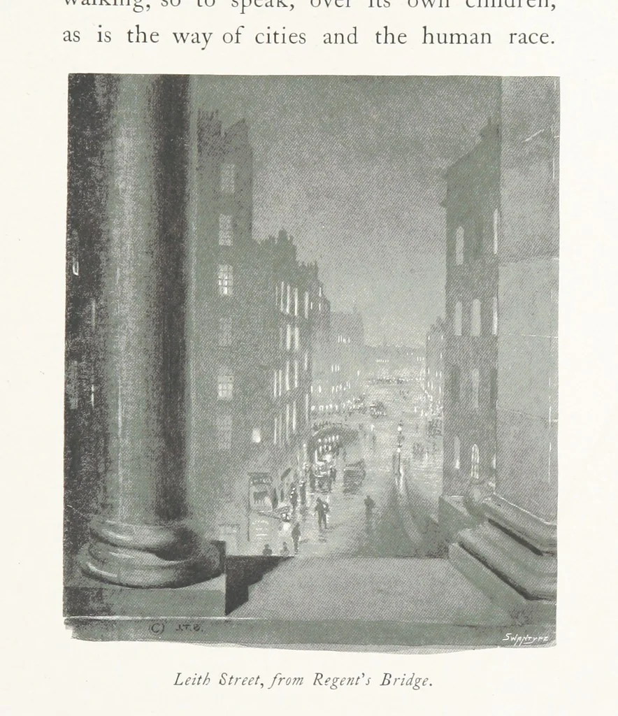 An illustration from Edinburgh. Picturesque Notes ... With etchings by A. Brunet-Debaines from drawings by S. Bough ... and W. E. Lockhart, etc, 1896, leaf 149